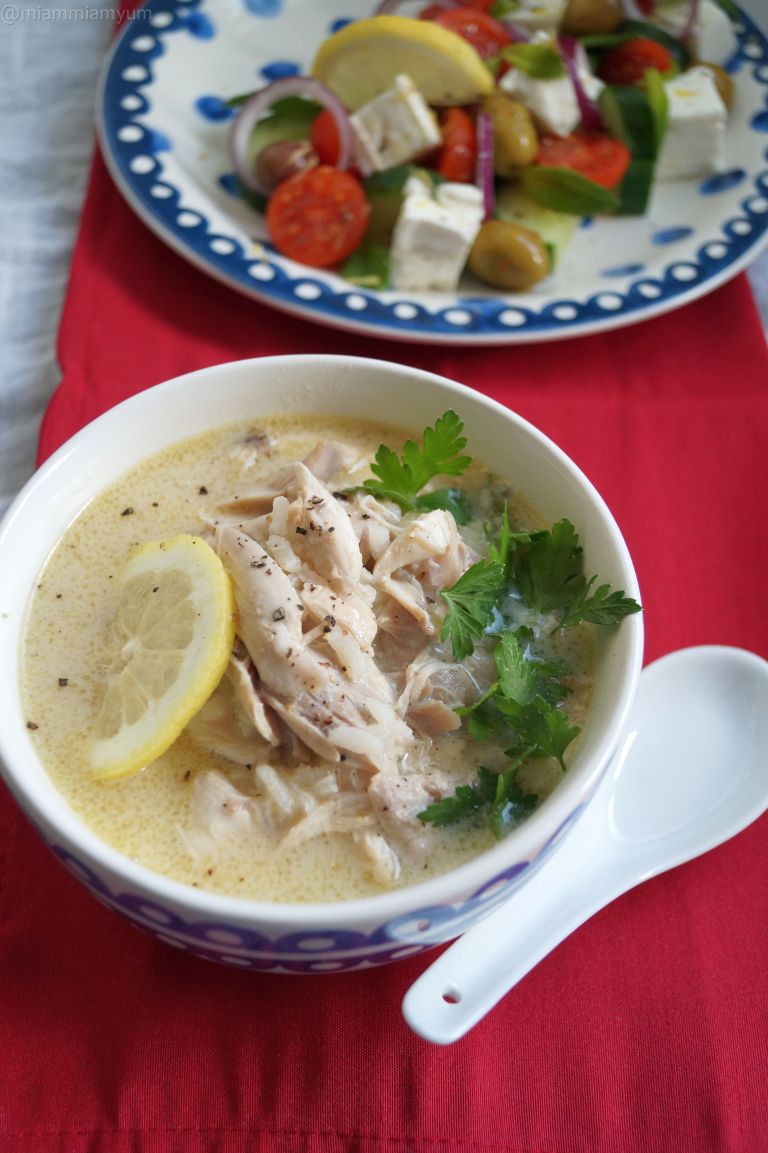 Avgolemono - Greek chicken &amp; lemon soup 2